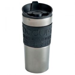 BODUM Mug 0.35 L double paroi Inox Finition Gris Métal - Travel Mug