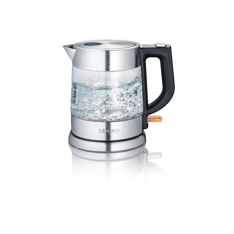 SEVERIN BOUILLOIRE VERRE 1L 2200W NOIR INOX [-]