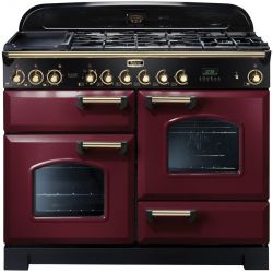 piano de cuisson FALCON classic deluxe 110 rouge airelle/laiton - CDL110DFCYB.EU