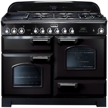 Piano de cuisson gaz FALCON DELUX90 MIXT NOIR/LAITON