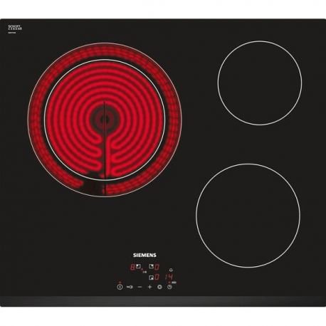 SIEMENS Table vitrocéramique 3 foyers ET631BK17E