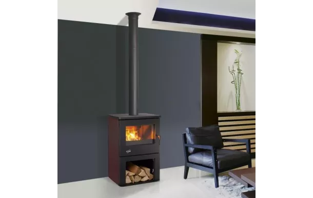 GODIN Poele à bois Chinon 8,5 KW 362113CARMIN