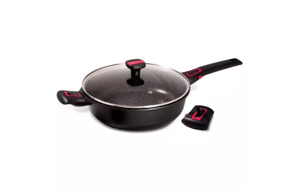 crepieres sauteuses poeles inox revetue tefal BAUMALU Sauteuse 28 cm - Granit Pro 