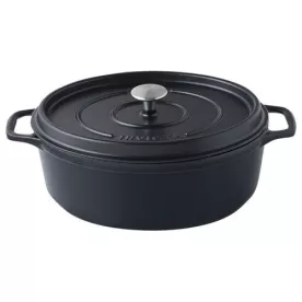 cocottes fonte INVICTA Cocotte en fonte ovale 27 cm Noire ovale ronde ceramique pas cher