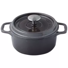 cocottes fonte INVICTA Cocotte en fonte ronde 28 cm Taupe ovale ronde ceramique pas cher