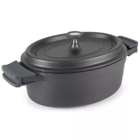 cocottes fonte LACOR Cocotte ovale 31 cm Noir - Fundicion ovale ronde ceramique pas cher
