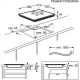 ELECTROLUX Table induction 3 foyers EIV63343