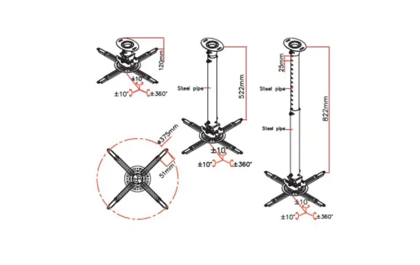 MBG FRANCE Support plafond universel 41746