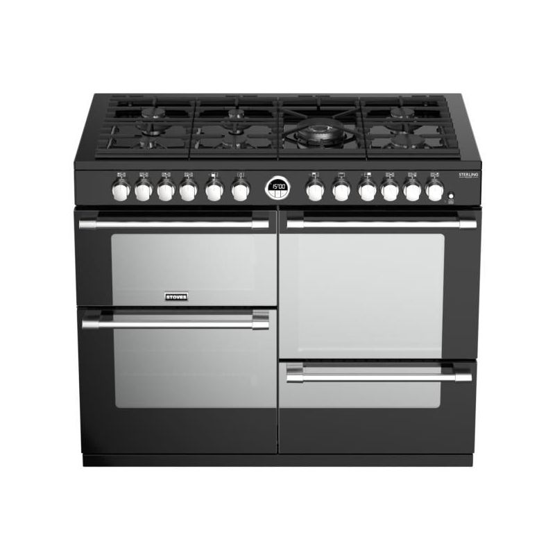 STOVES Piano de cuisson STERLING DELUXE 110 mixte Noir - PSTERDX110DFBL