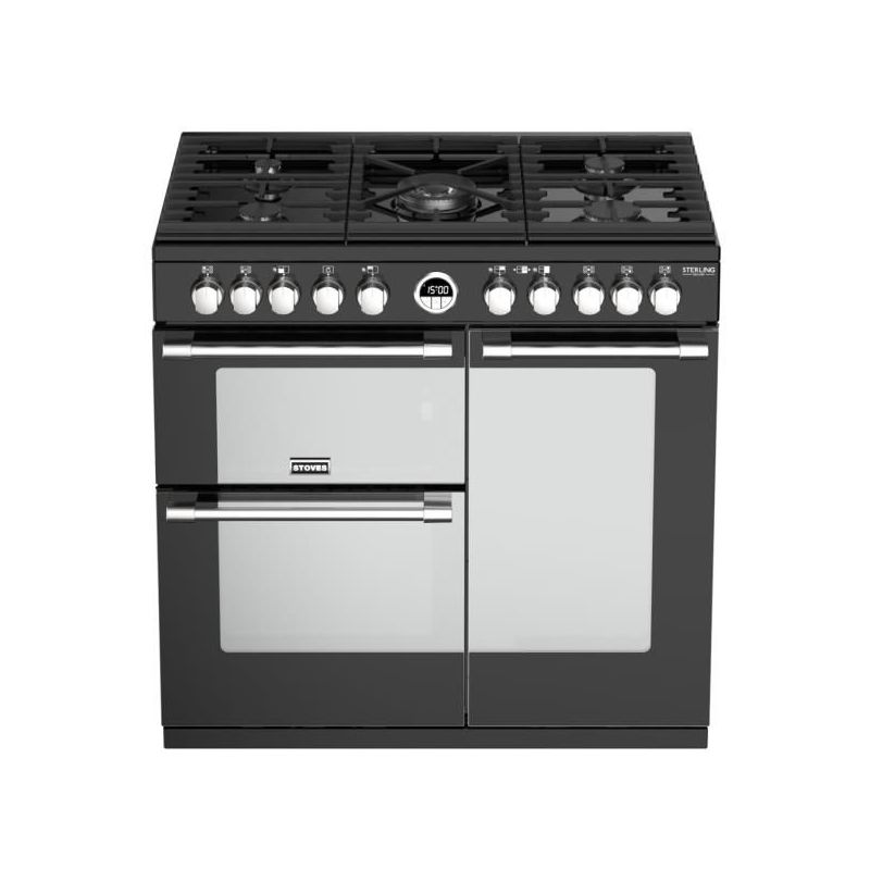 STOVES Piano de cuisson STERLING DELUXE 90 Mixte Noir- PSTERDX90DFBL