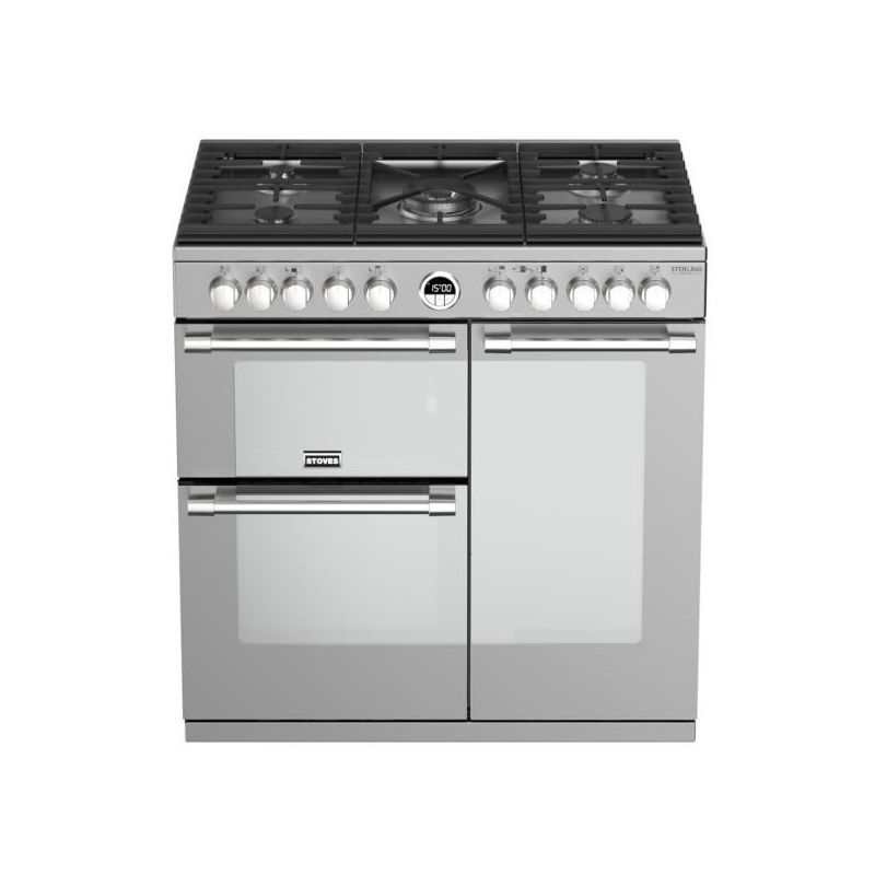 STOVES Piano de cuisson STERLING DELUXE 90 Mixte Inox- PSTERDX90DFSS