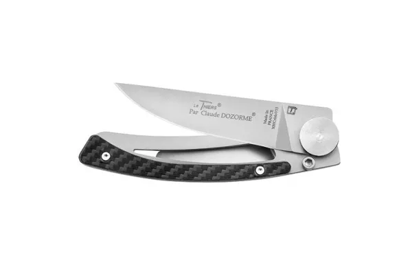 CLAUDE DOZORME Couteau de poche Manche façon Carbone - Liner Lock Le Thiers
