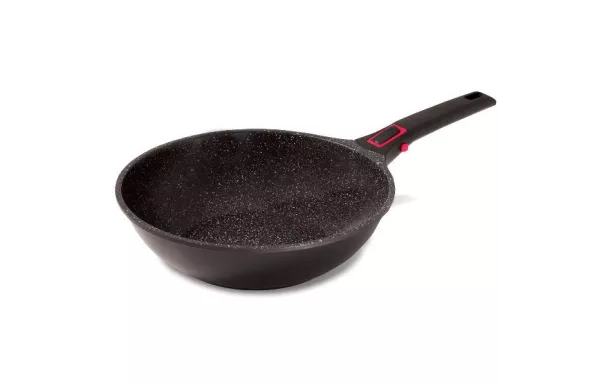  BAUMALU Poêle wok 28 cm - Granit Pro tajines poele paella fondue woks sushis pizza couscoussier
