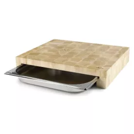 LACOR Planche à découper 41.5 x 34 x 7 cm avec bac inox