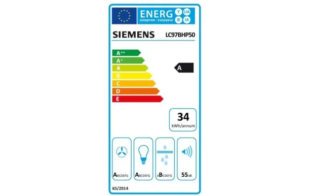 SIEMENS Hotte décorative 90 cm inox et verre 718 m3/h - LC97BHP50