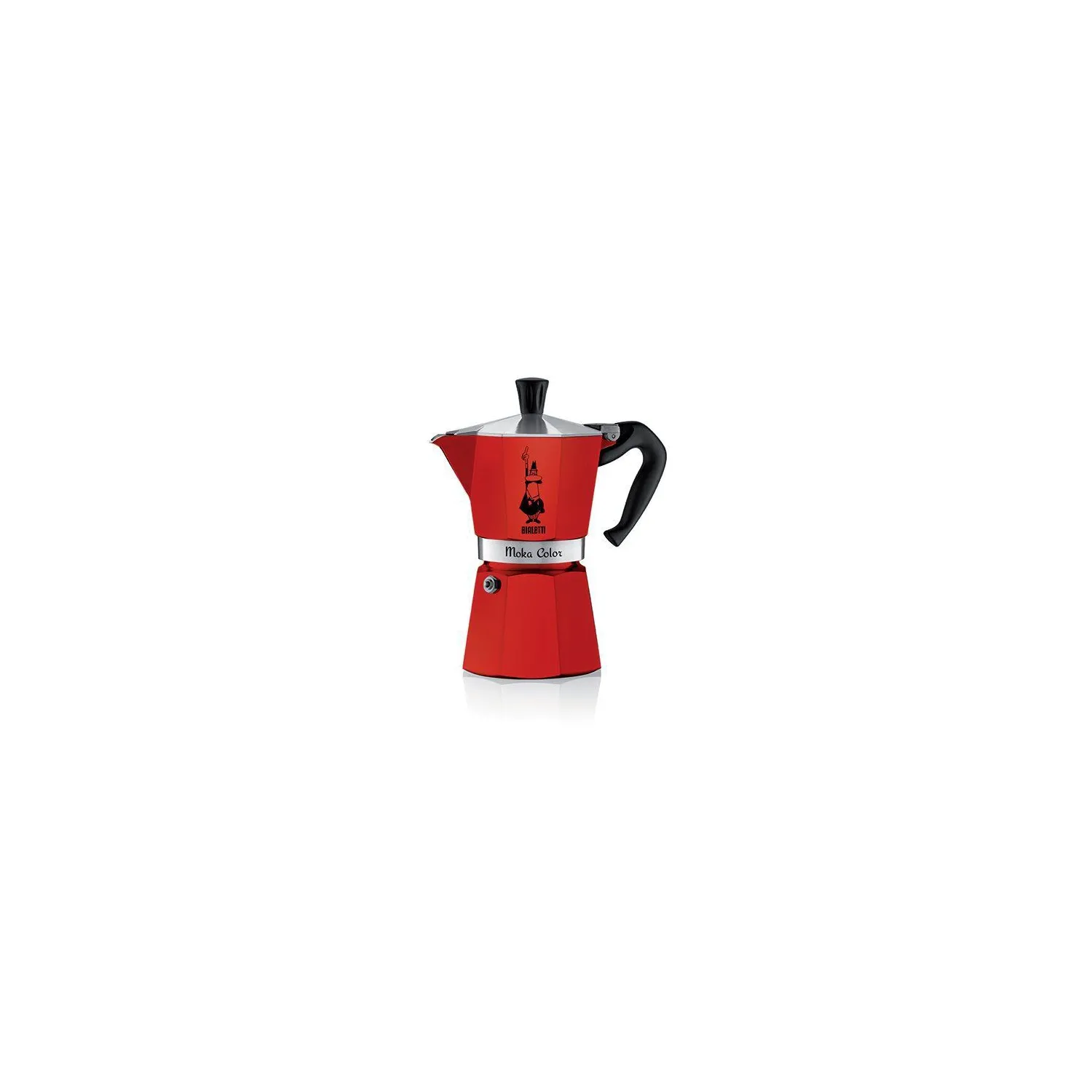 BIALETTI Cafetière 3 tasses Moka Color rouge BIALETTI Cafetière 3 tasses Moka Color rouge