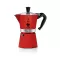 BIALETTI Cafetière 3 tasses Moka Color rouge                          BIALETTI Cafetière 3 tasses Moka Color rouge