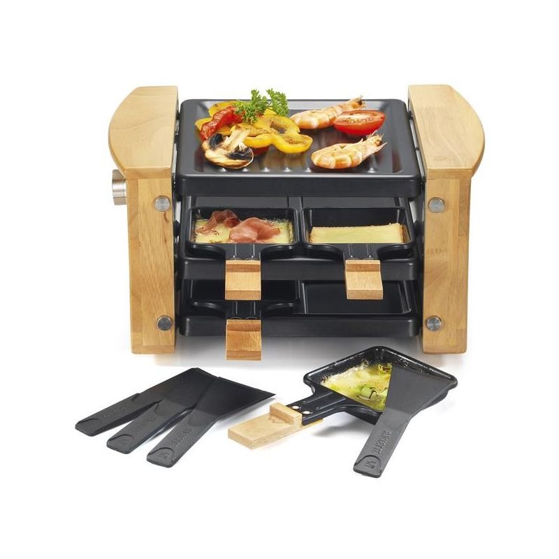 kitchenchef raclette grill 4 personnes - kcwood4rp