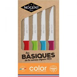 NOGENT Coffret 4 couteaux à steak - Color - Les Basiques