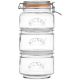 KILNER Set de 3 bocaux empilables