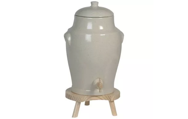 FINDIS EBJ Vinaigrier 4 L Grès Naturel sur tabouret