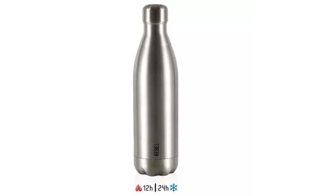 LES ARTISTES Bouteille isotherme 80 cl Mettalic Argent - Rebel