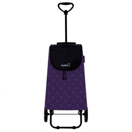 FINDIS EBJ Poussette de marché 38 L / 2 roues - Télescopique Spirales Violettes