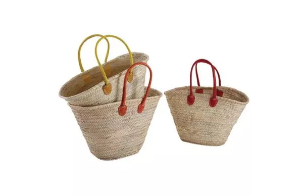 Aucune marque Couffin palmier bandoulière cuir assorti