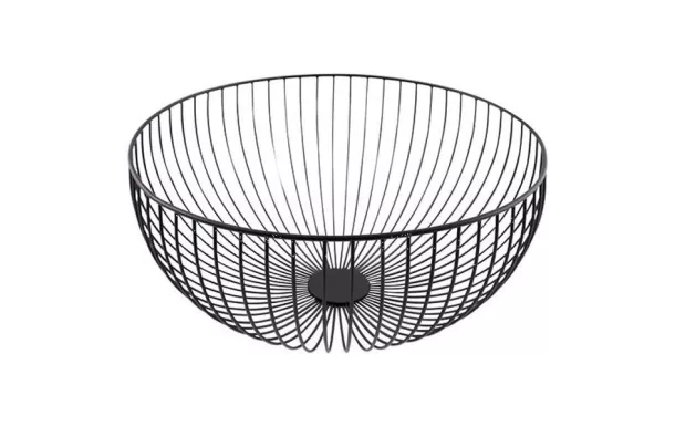 POINT VIRGULE Corbeille à fruits 30 cm Noire - Wire