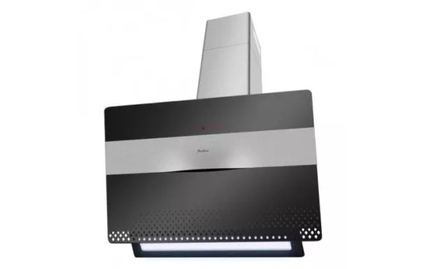 AMICA hotte inclinée 90 cm 700 m3/h noir / inox - AH1039