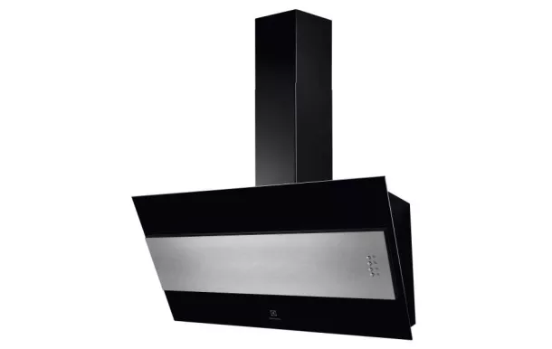 ELECTROLUX Hotte inclinée 90 cm 600 m3/h noire / inox - LFV319Y