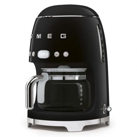 SMEG Cafetière filtre 10 tasses programmable Noire - Années 50 - DCF02BLEU