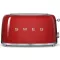 SMEG Grille-pain 2 fentes Rouge Années 50 - TSF02RDEU