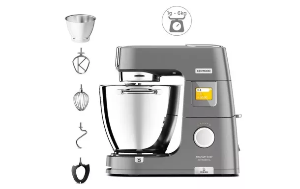 KENWOOD Robot pâtissier chauffant - Titanium Chef Pâtissier XL - KWL90009SI avis moins cher