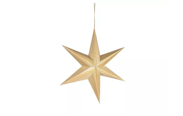 décoration étoile en feuille de bois 50 cm