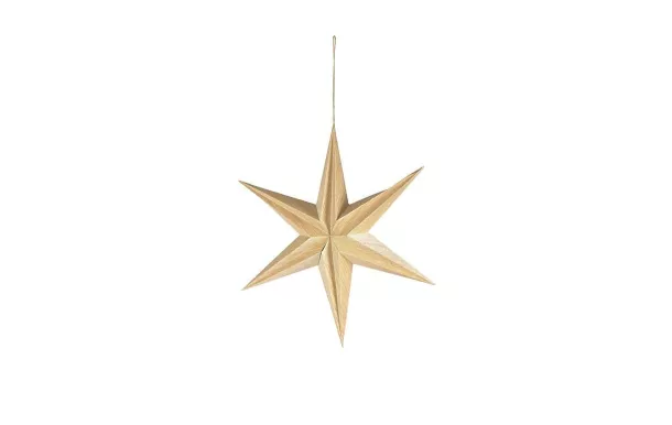 décoration étoile en feuille de bois 40 cm