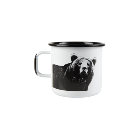 Tasse nordique en émail "l'ours"