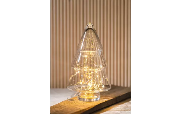 Sapin de noel en verre 