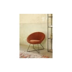 GARBO - FAUTEUIL VELOUR ET METAL