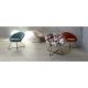 GARBO - FAUTEUIL VELOUR ET METAL