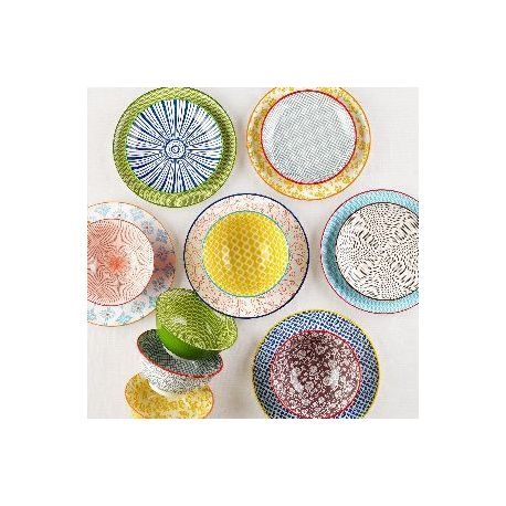 Assiettes plates 26.5 cm - Japonaise Color
