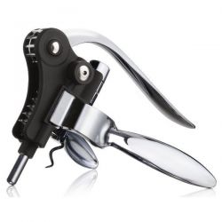 VACUVIN Tire-bouchon à levier Noir - Lever Corkscrew