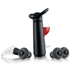 VACUVIN Coffret Pompe à vin + 3 bouchons + 1 anti-gouttes - Concerto