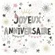 PAPER + DESIGN serviettes 33x33 cm - Joyeux Anniversaire rose x20