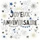 PAPER + DESIGN serviettes 33x33 cm Joyeux Anniversaire bleu x20