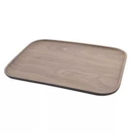 POINT VIRGULE Plateau rectangulaire 36 x 25 cm - Noir & Brun