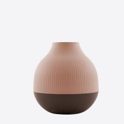 POINT VIRGULE Vase boule 19 cm - Rose Poudré & Gris Foncé