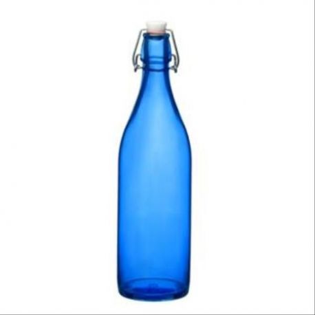 BORMIOLI Bouteille 1 L Bleu Foncé -  Giara