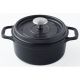 INVICTA Cocotte en fonte ronde 20 cm Noire