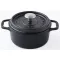 INVICTA Cocotte en fonte ronde 20 cm Noire INVICTA Cocotte en fonte ronde 20 cm Noire